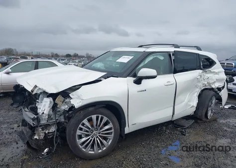 2021 Toyota Highlander Hybrid Platinum z USA, uszkodzony, nr VIN 5TDEBRCH9MS023625